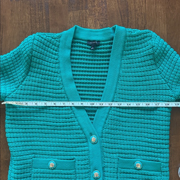 Talbots teal Kate cardigan women’s size small - Picture 3 of 12